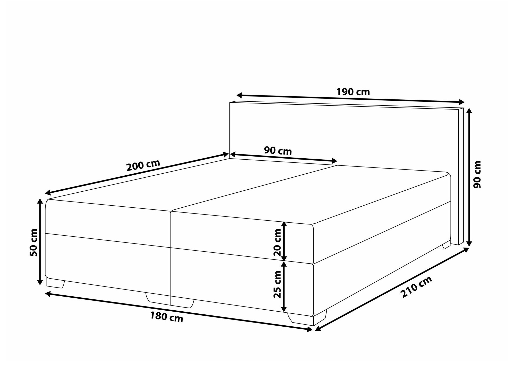 Kontinentālā gulta Berwyn 1548 (Bēšs)