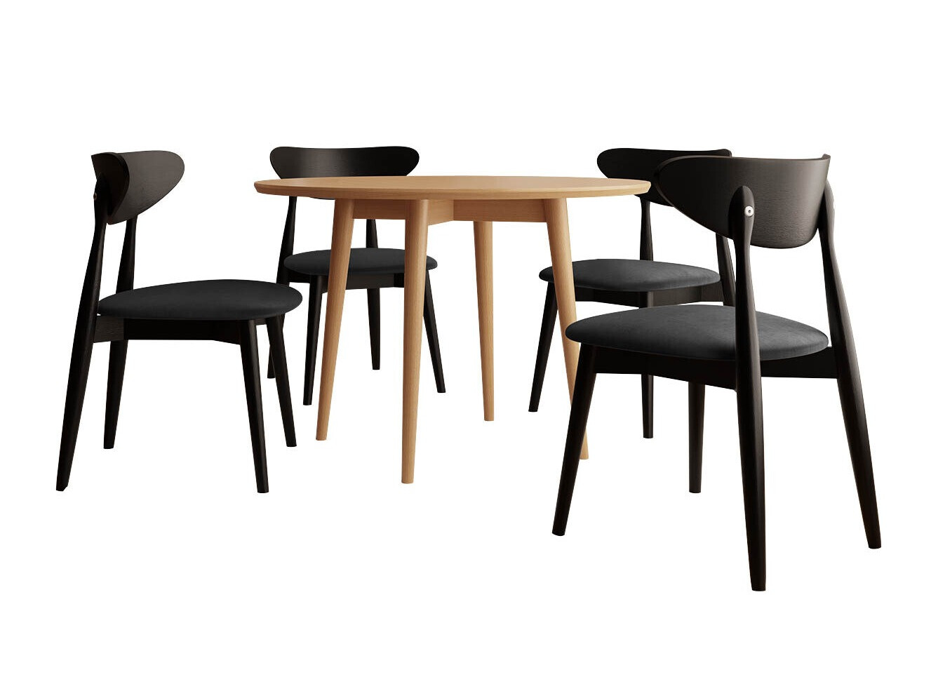 Обеденный гарнитур Racine 124 (Чёрный)