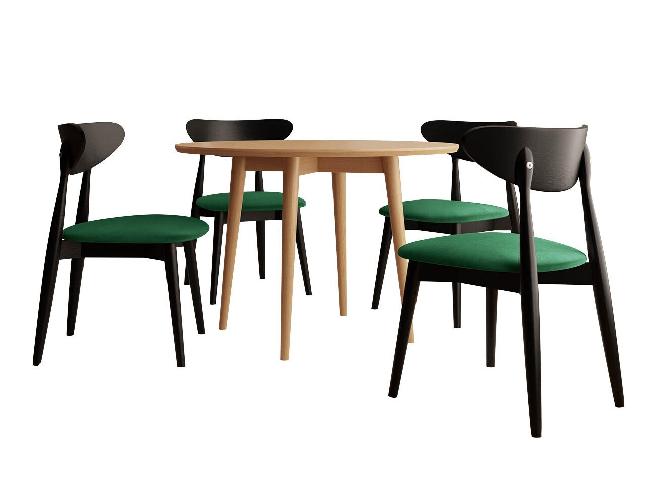 Обеденный гарнитур Racine 124 (Чёрный)