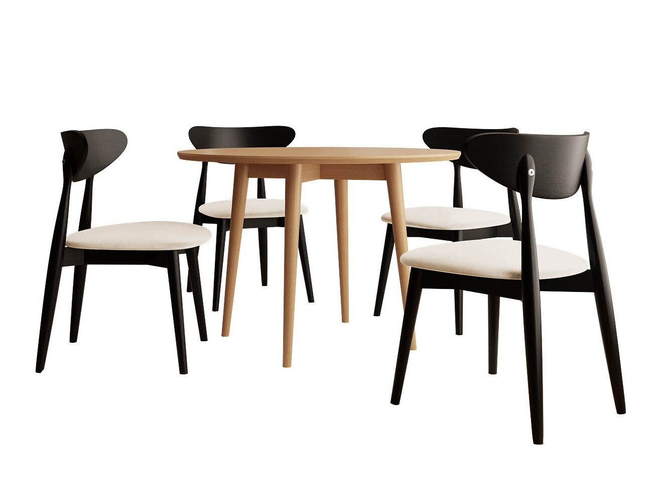 Обеденный гарнитур Racine 124 (Чёрный)