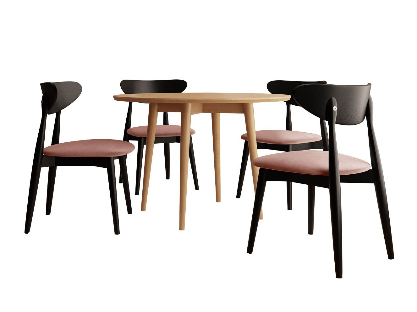 Обеденный гарнитур Racine 124 (Чёрный)