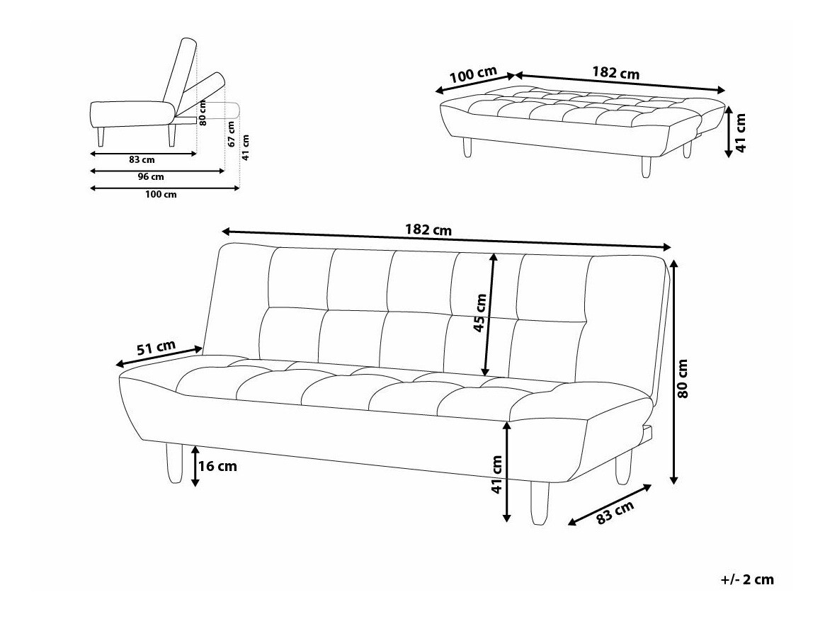 Dīvāns gulta Berwyn 1550 (Bēšs)