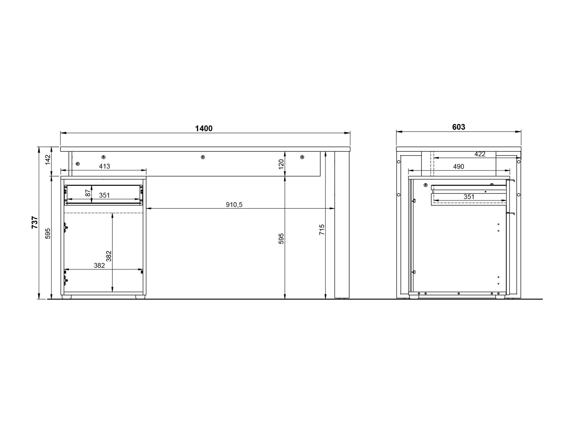 Письменный cтол Sacramento 507