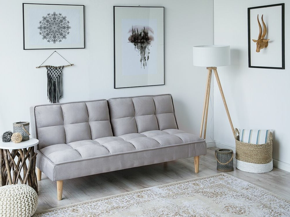 Dīvāns gulta Berwyn 1554 (Gaiši pelēks)