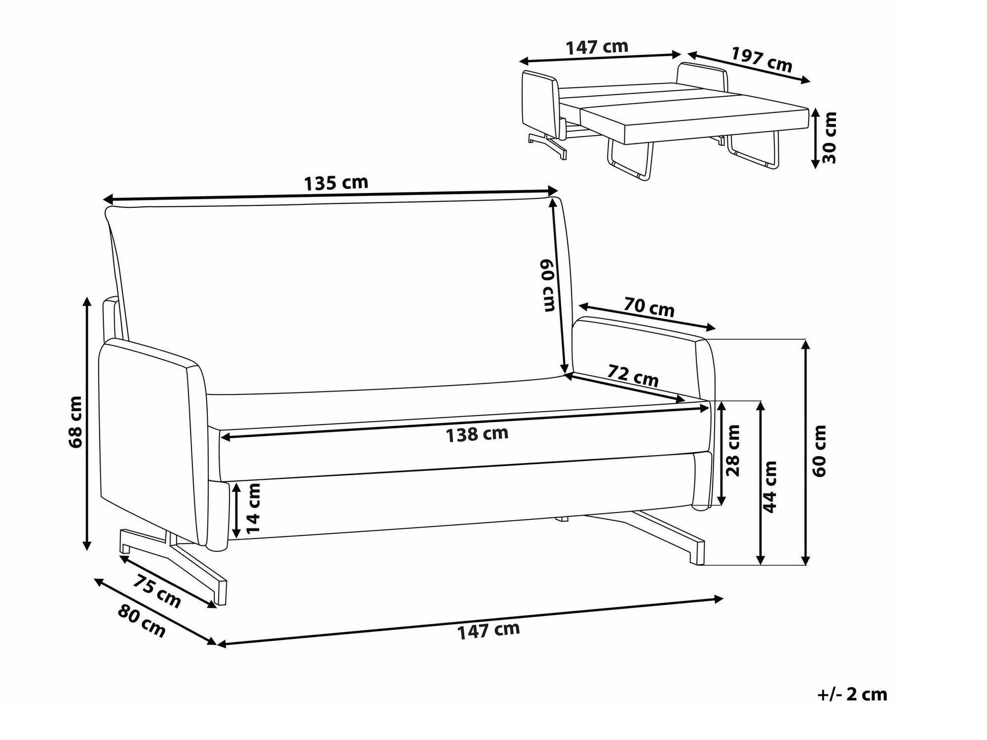 Диван-кровать Berwyn 1557 (Бежевый)