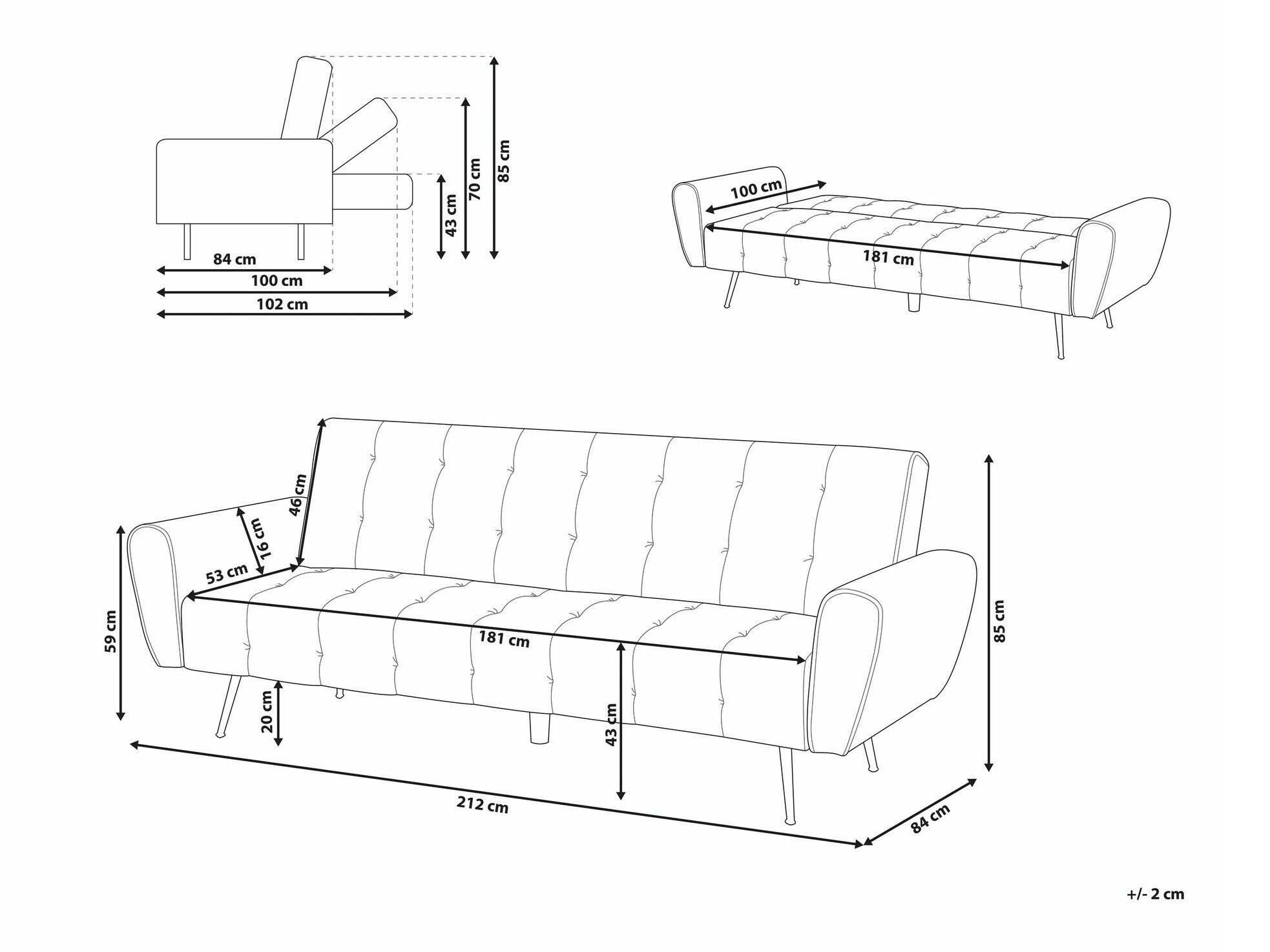 Диван-кровать Berwyn 1560 (Зелёный)