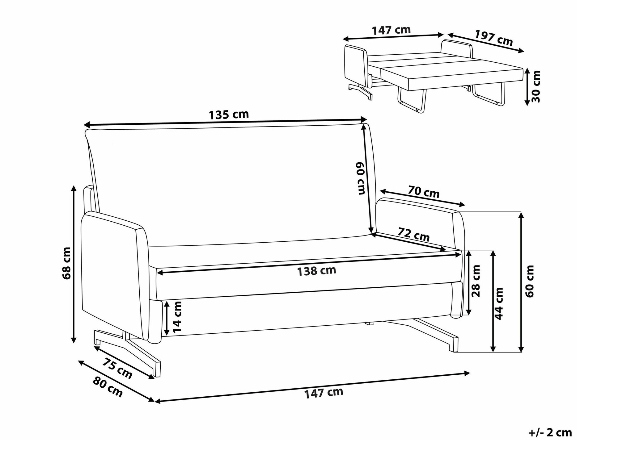 Dīvāns gulta Berwyn 1557 (Tumši rozā)