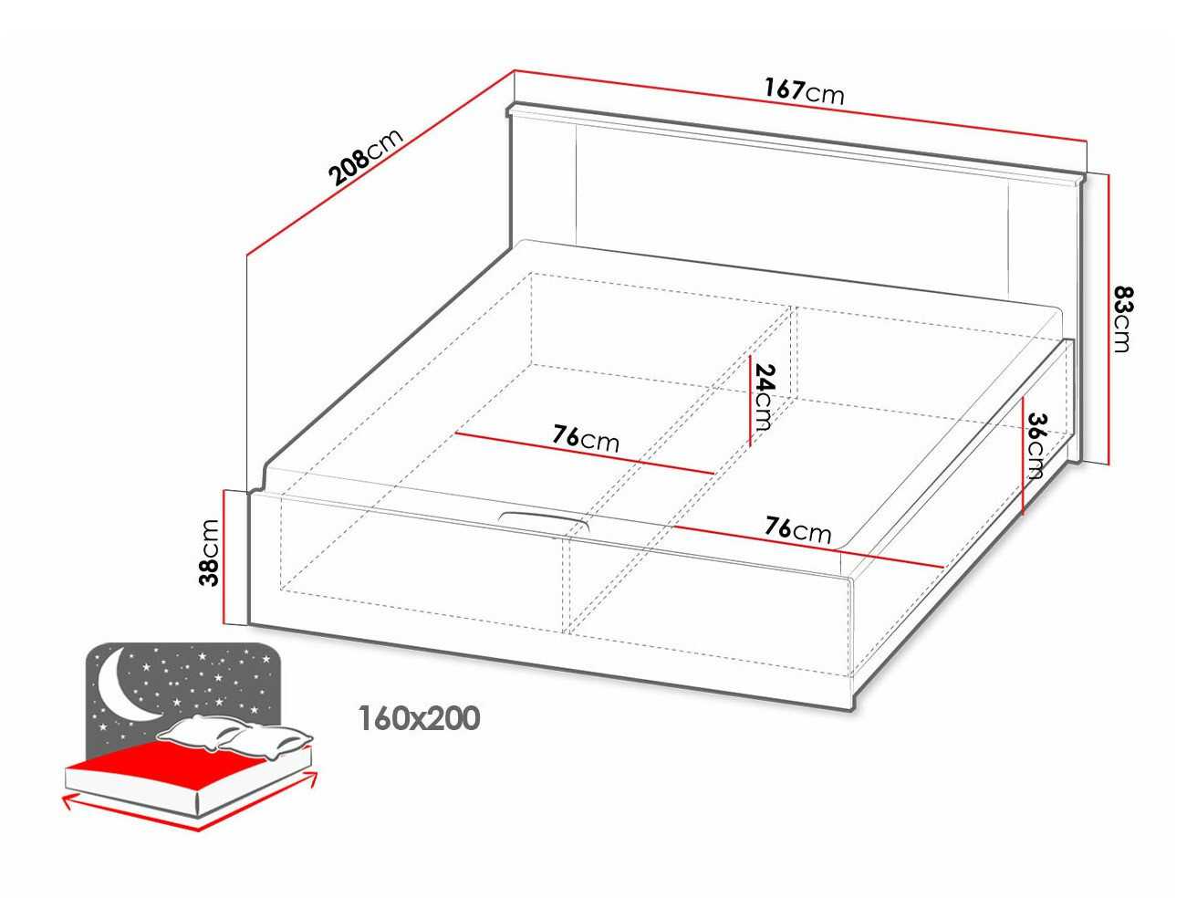Кровать Tenodeu 127