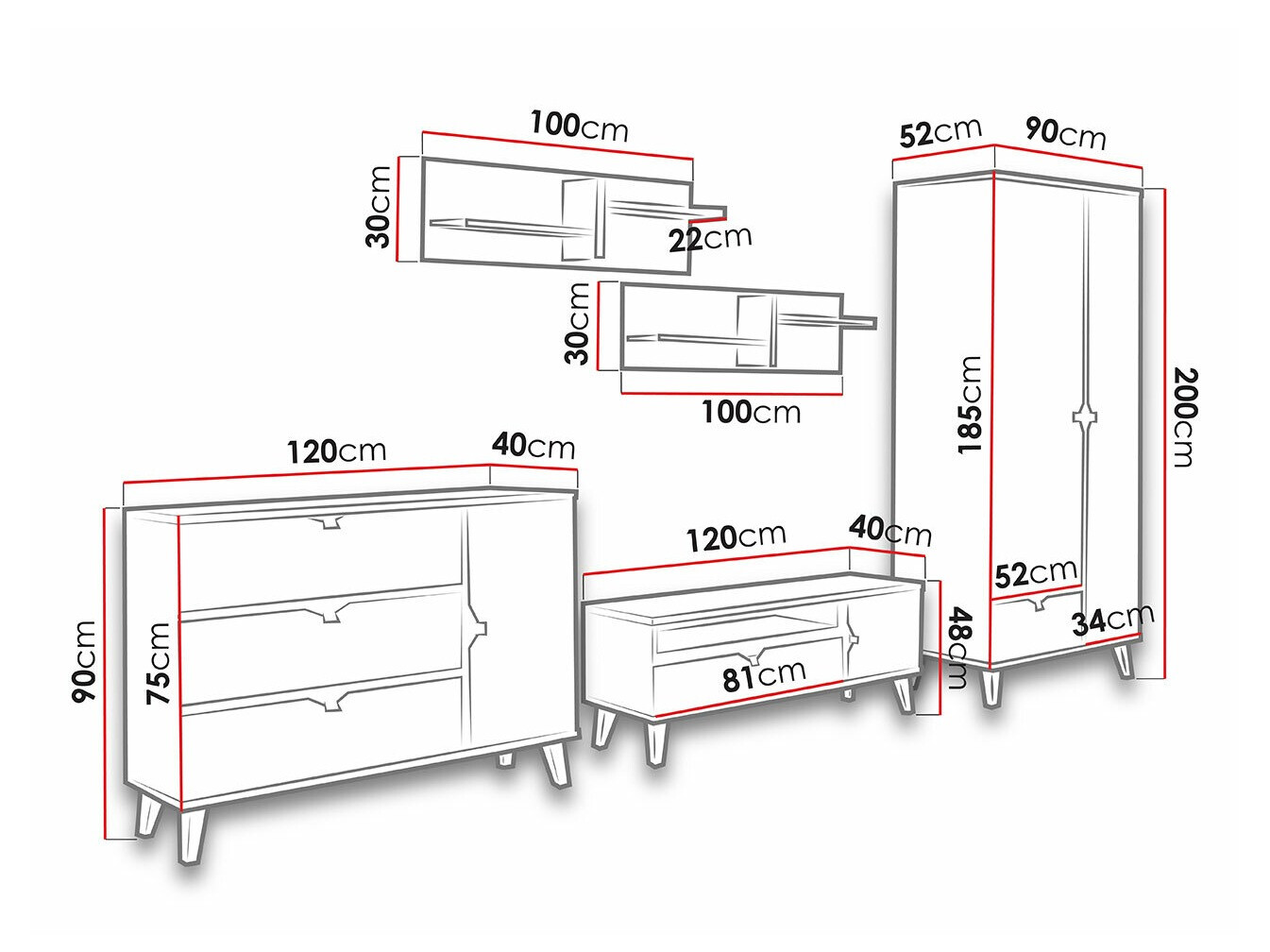 Набор для гостиной Etrmoru 145