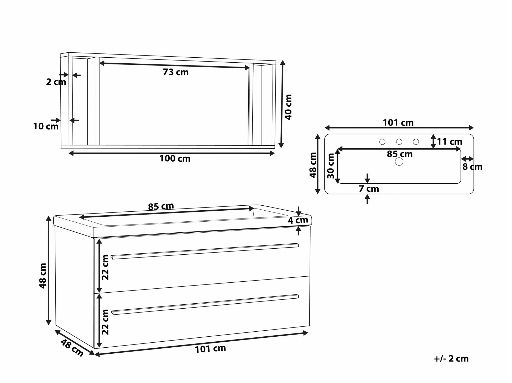 Набор для ванной комнаты Berwyn 1558 (Светлое дерево)
