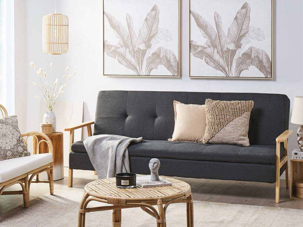 Dīvāns gulta Berwyn 1563 (Tumši pelēks)