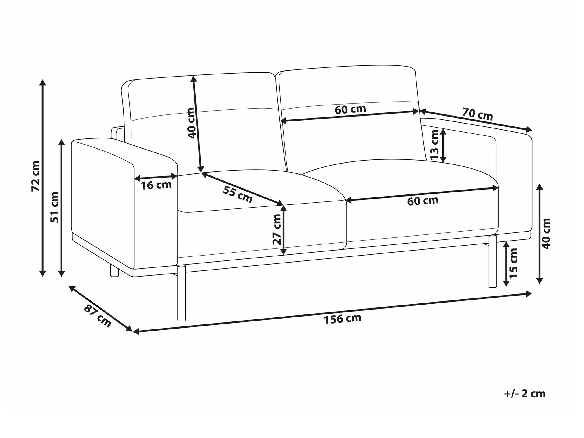 Диван Berwyn 2066 (Чёрный)