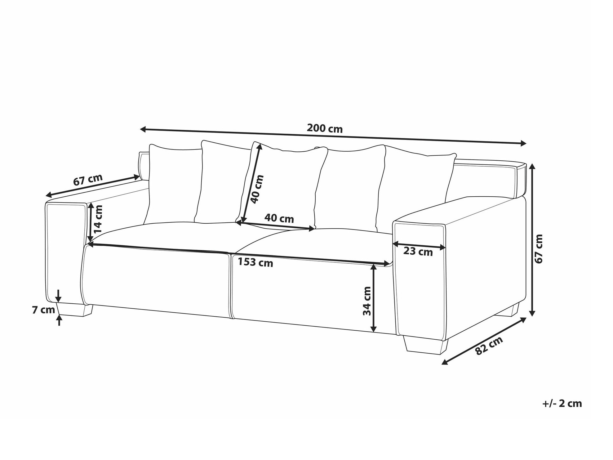 Dīvāns Berwyn 1570 (Tumši pelēks)