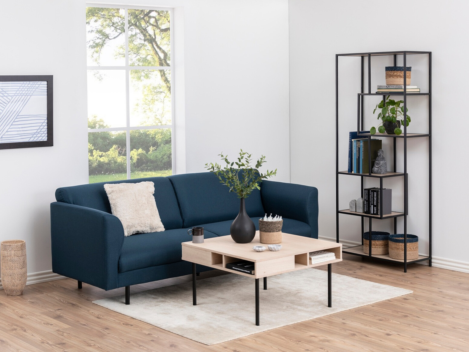 Стеллаж Norsica Sevferi 104 (Дикий дуб + Чёрный)