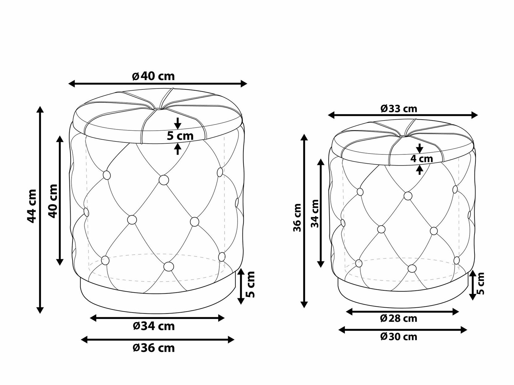 Pufu komplekts Berwyn 1580 (Balts)