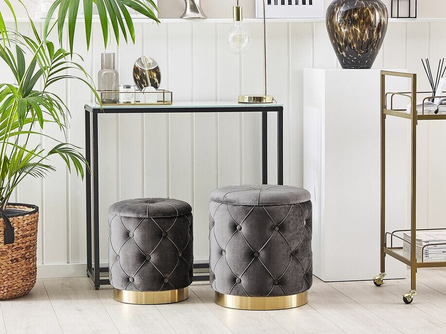 Pufu komplekts Berwyn 1580 (Pelēks)