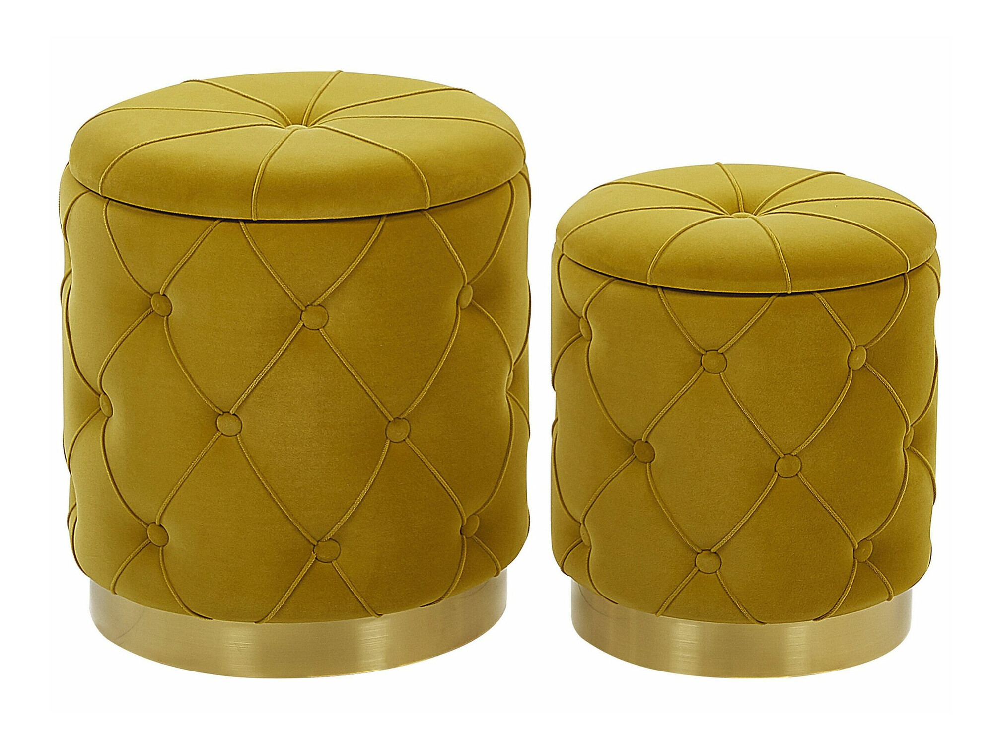 Pufu komplekts Berwyn 1580 (Tumši dzeltens)