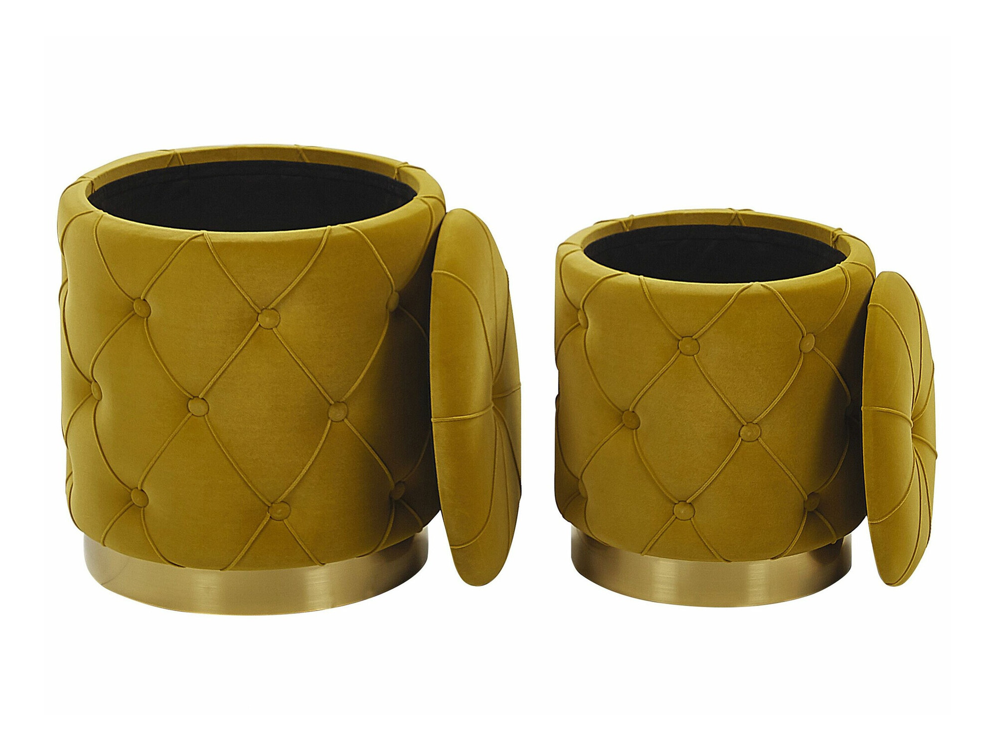 Pufu komplekts Berwyn 1580 (Tumši dzeltens)