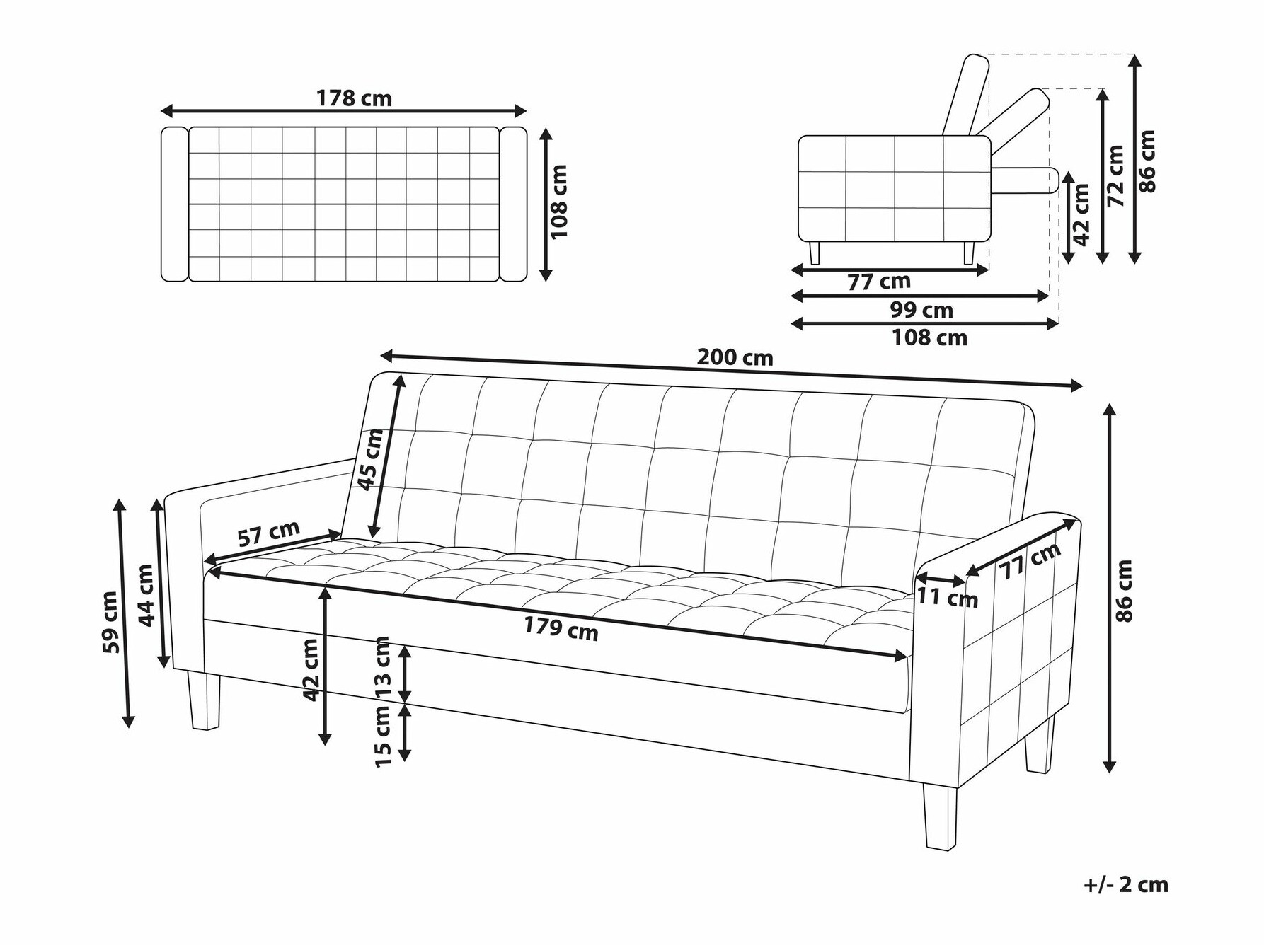 Диван-кровать Berwyn 1591 (Серый)