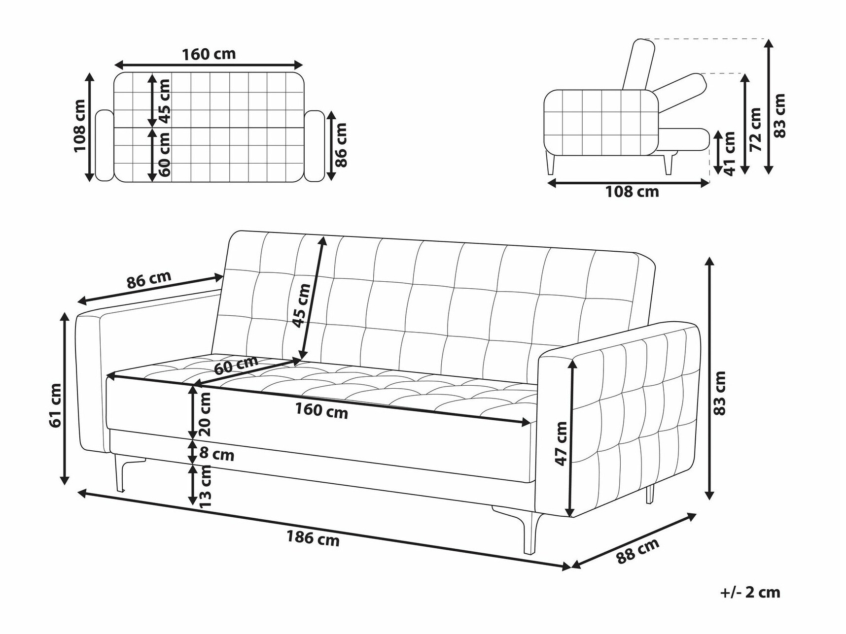 Диван-кровать Felvena 100 (Зелёный)