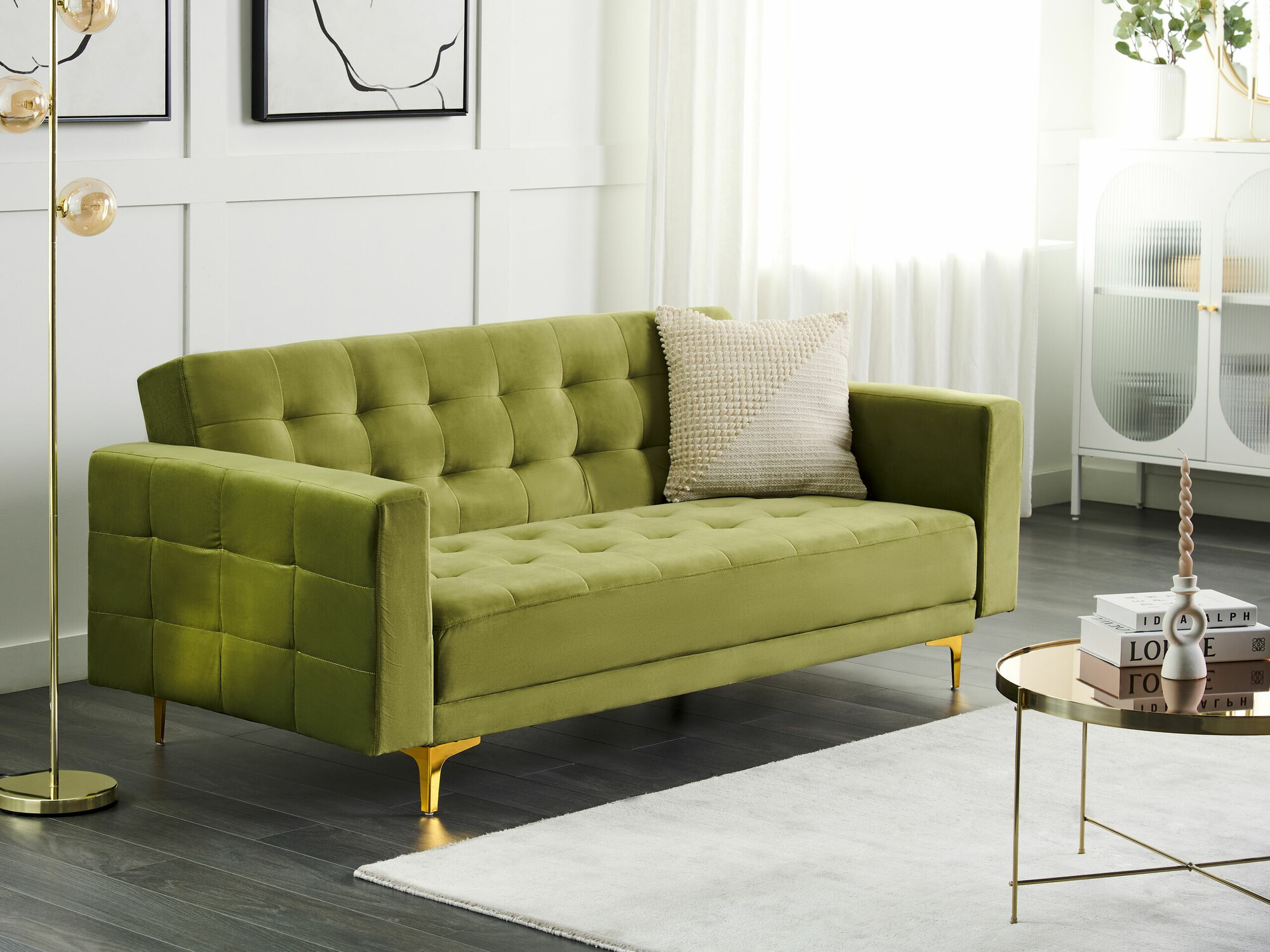 Dīvāns gulta Felvena 100 (Zaļš)