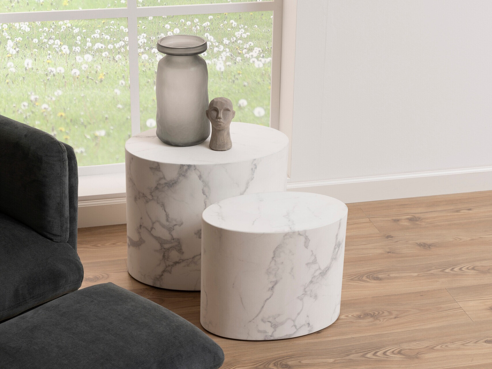 Kafijas galdiņu komplekts Norsica 587 (Balts marmors)