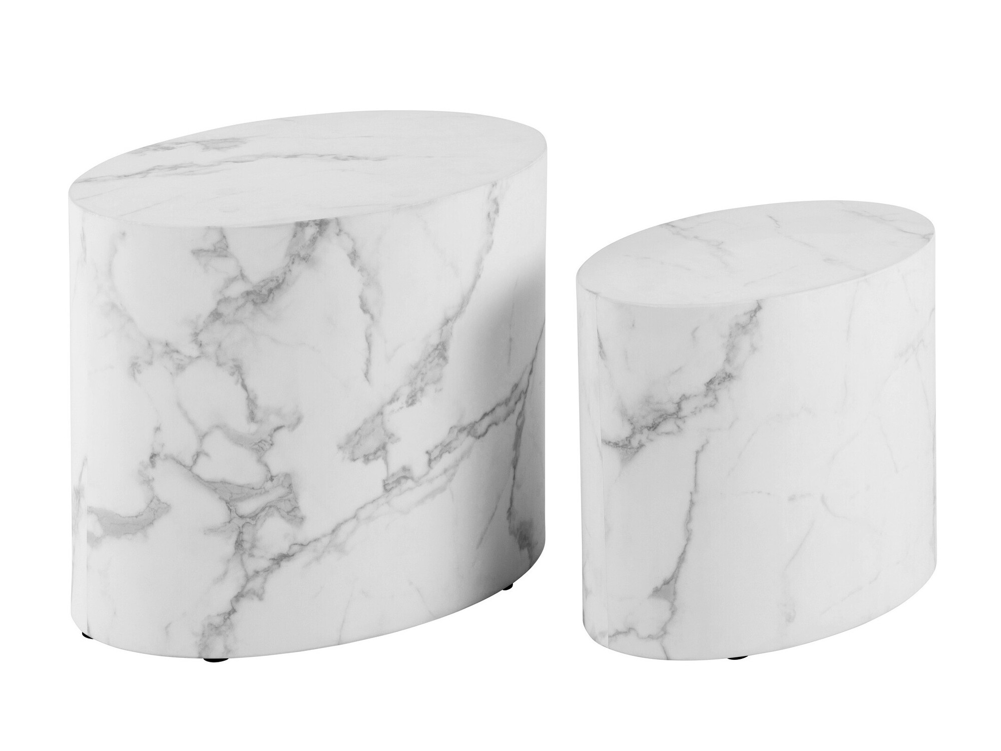 Комплект кофейных столиков Norsica 587 (Белый мрамор)