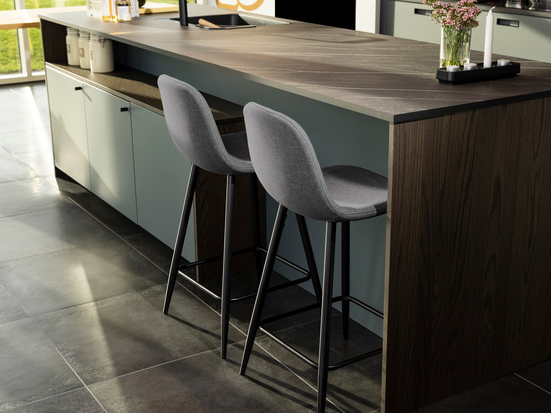 Низкий барный стул Norsica 175 (Серый)