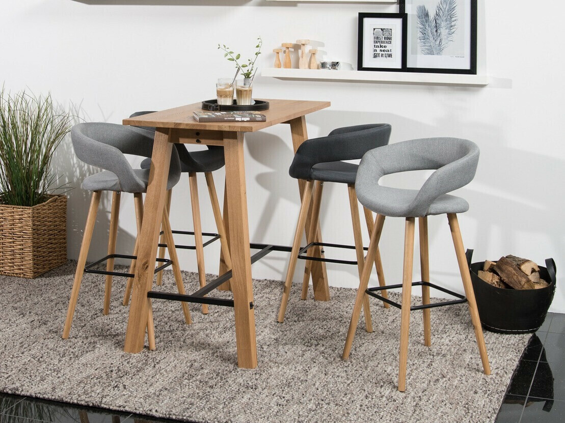 Zemais bāra krēsls Norsica 139 (Gaiši pelēks)