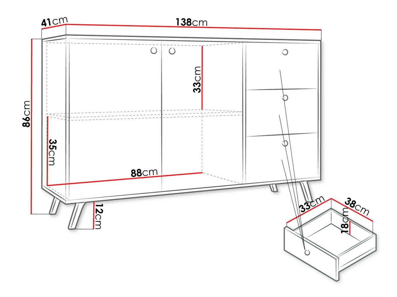 Kumode Monfera 100 (Melns)