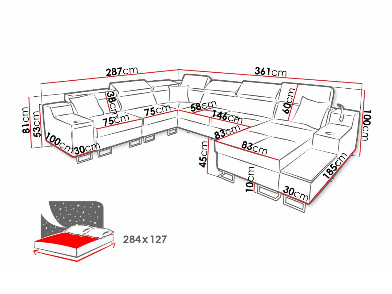 Stūra dīvāns Sarasota 160 (Uttario Velvet 2951 + Uttario Velvet 2954)