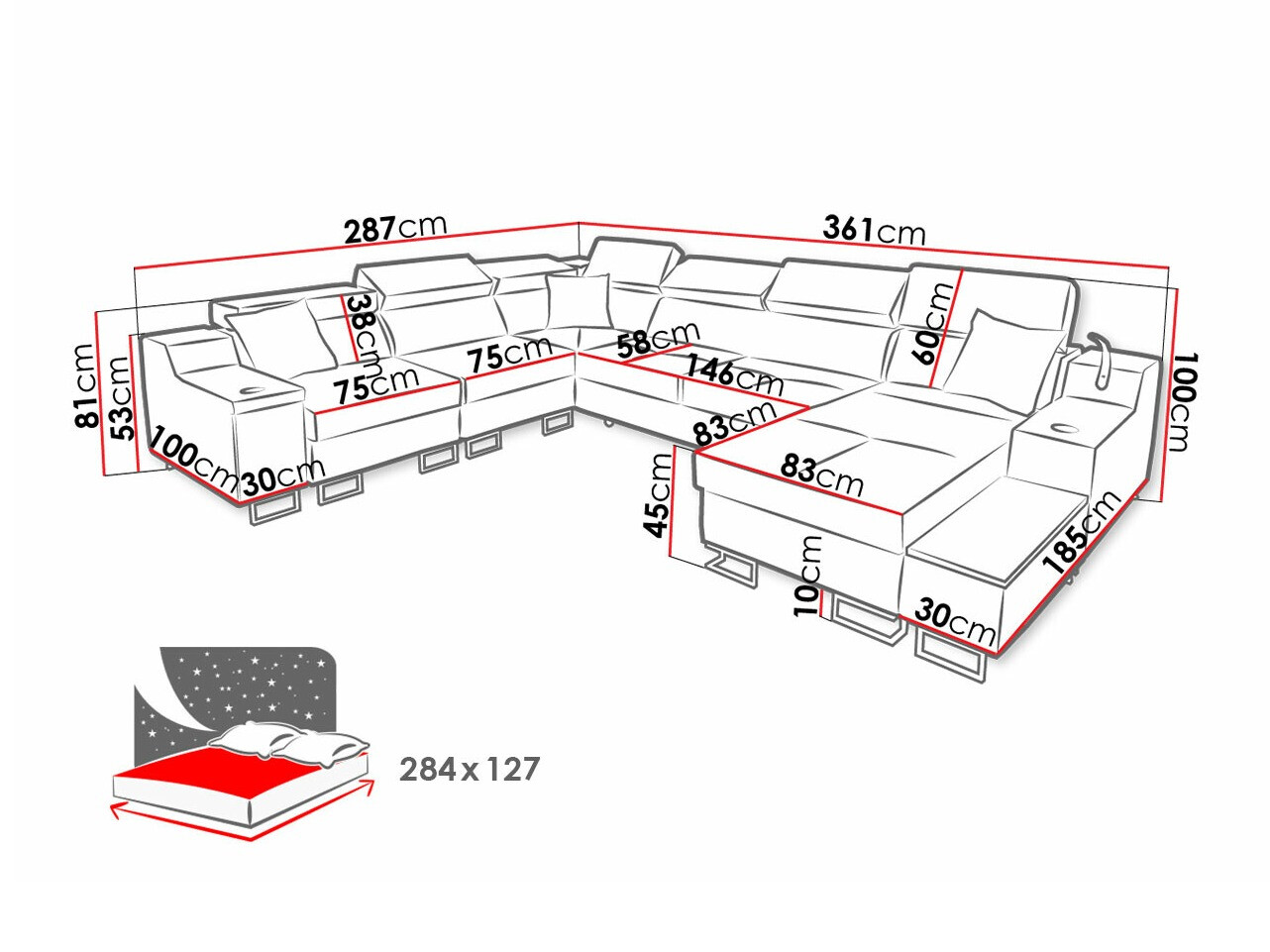 Stūra dīvāns Sarasota 160 (Uttario Velvet 2955 + Uttario Velvet 2978)