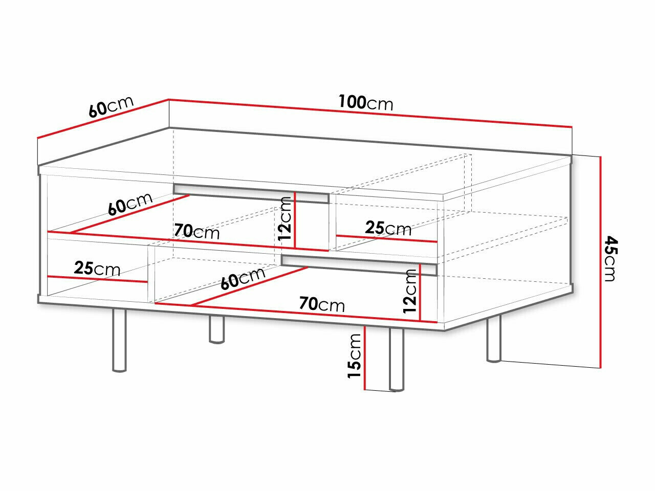 Žurnālu galdiņš Virdomi 102 (Kašmirs)