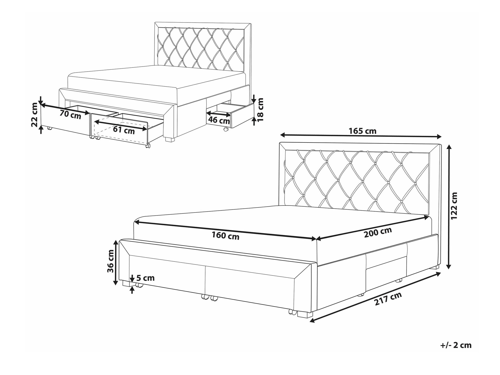 Кровать Berwyn 1607 (Синий)