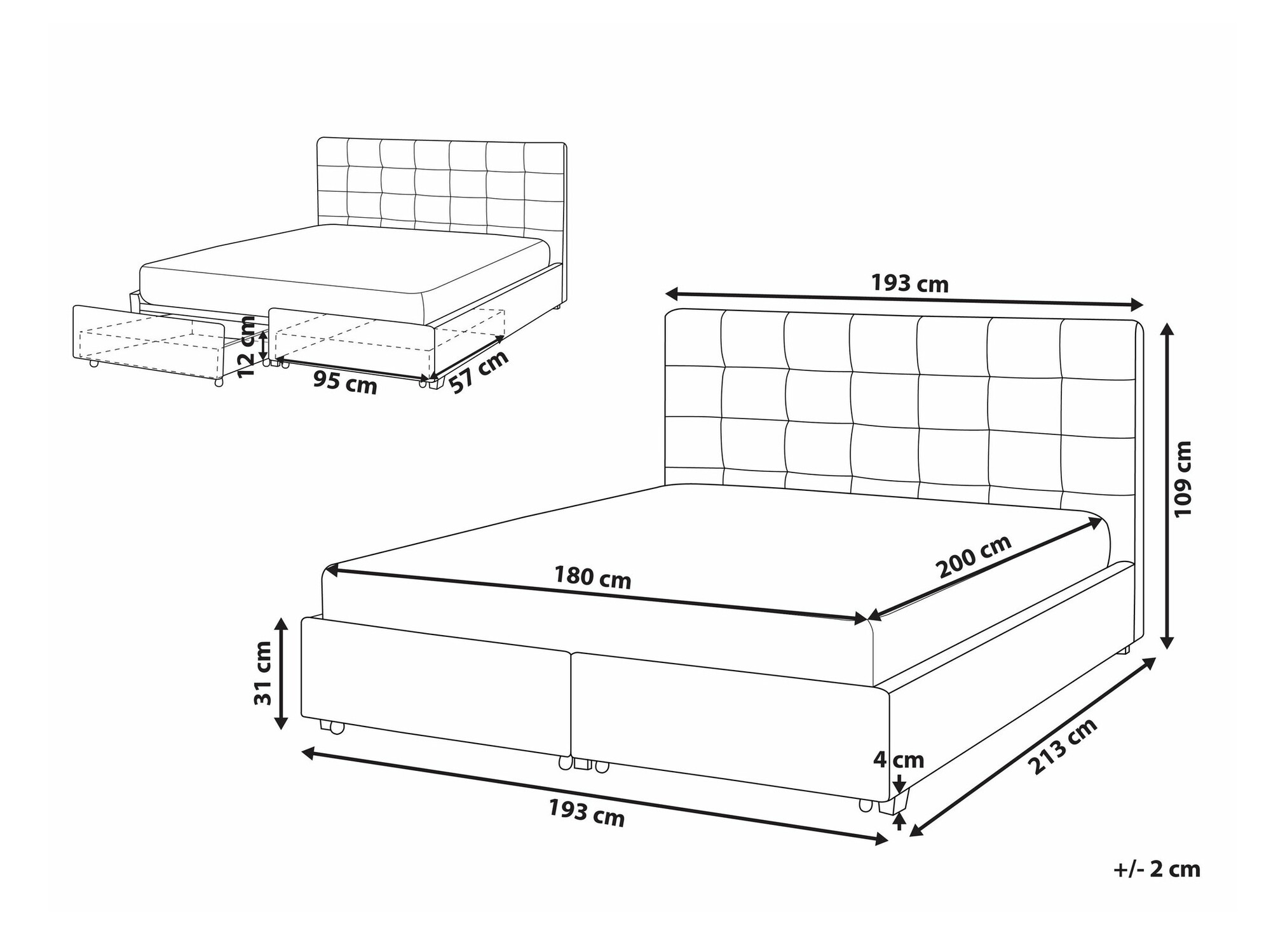Кровать Berwyn 590 (Тёмно-серый)