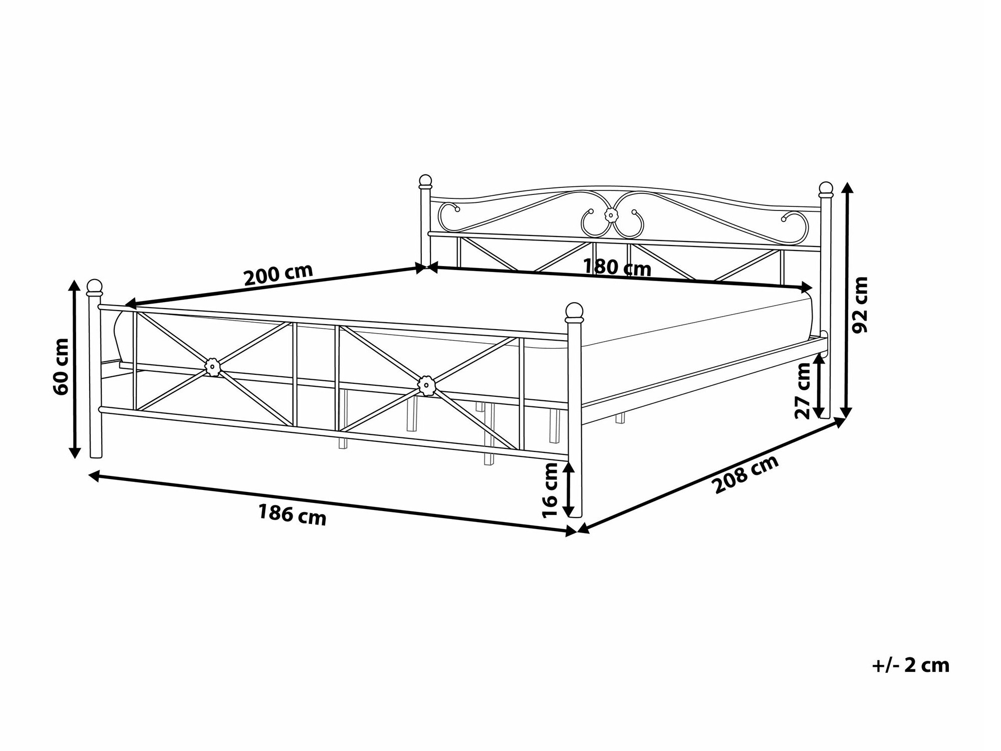 Кровать Berwyn 817 (Чёрный)