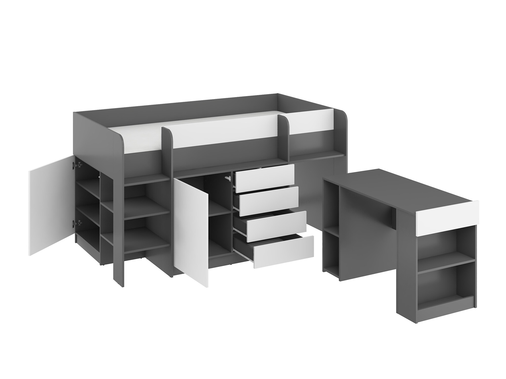 Augsta gulta Gilroy 116 (Grafīts + Balts)