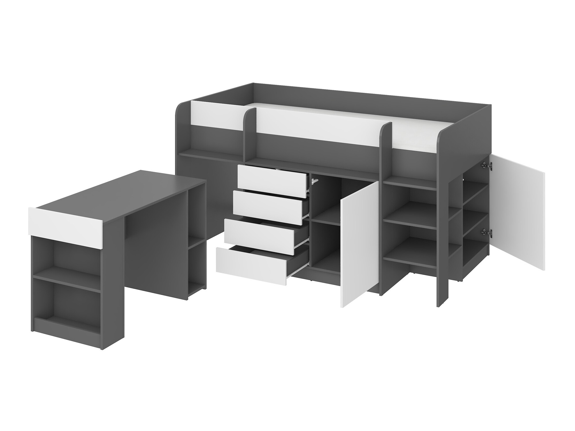 Augsta gulta Gilroy 116 (Grafīts + Balts)