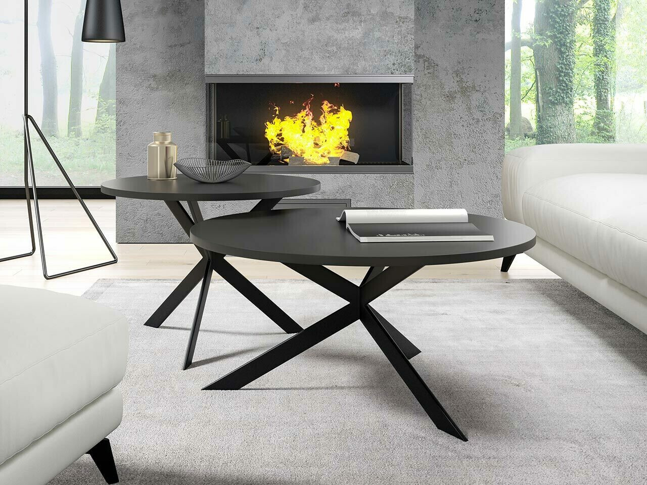 Комплект журнальных столиков Oswego 108 (Чёрный)