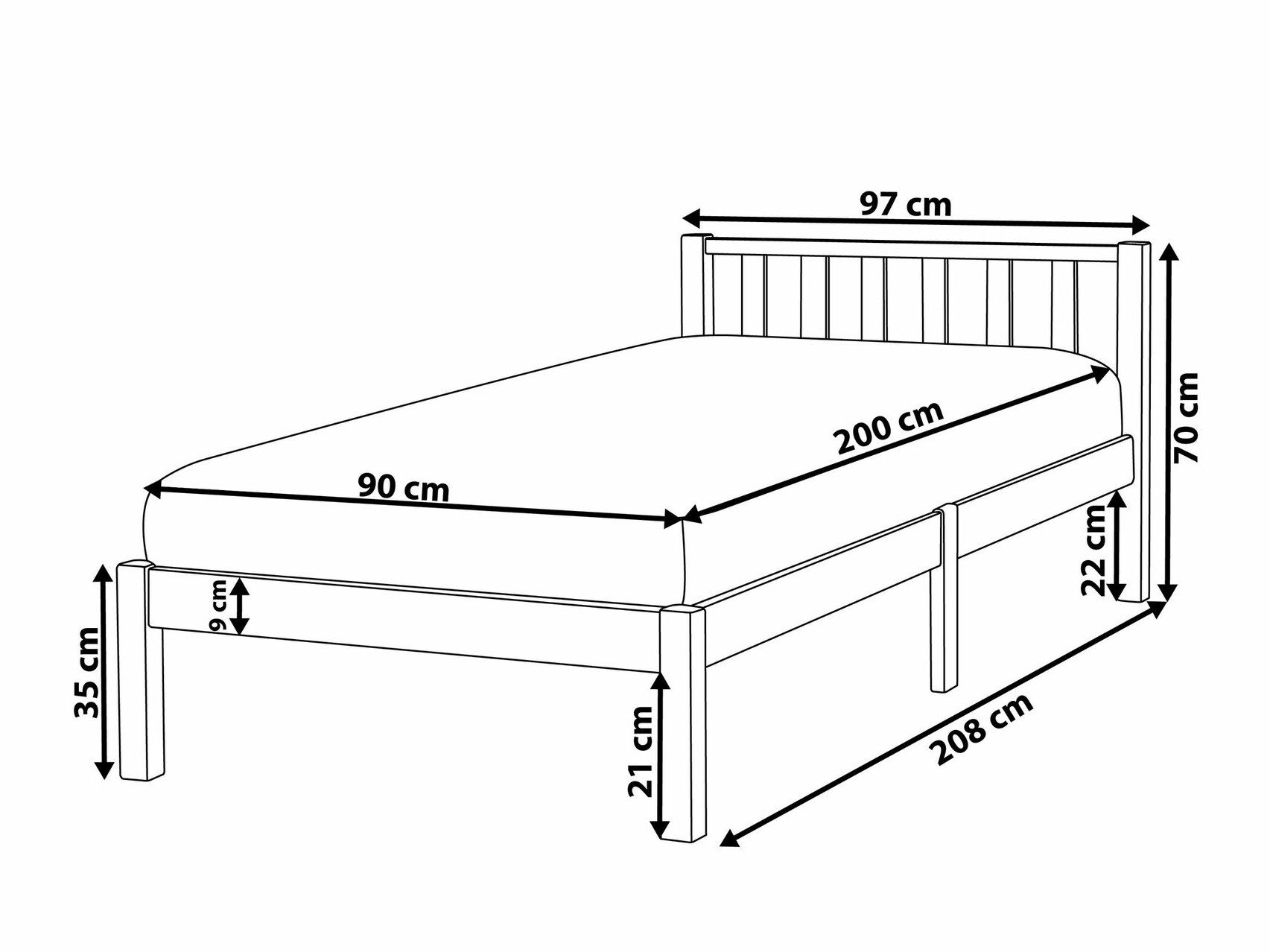 Кровать Berwyn 1156 (Белый)
