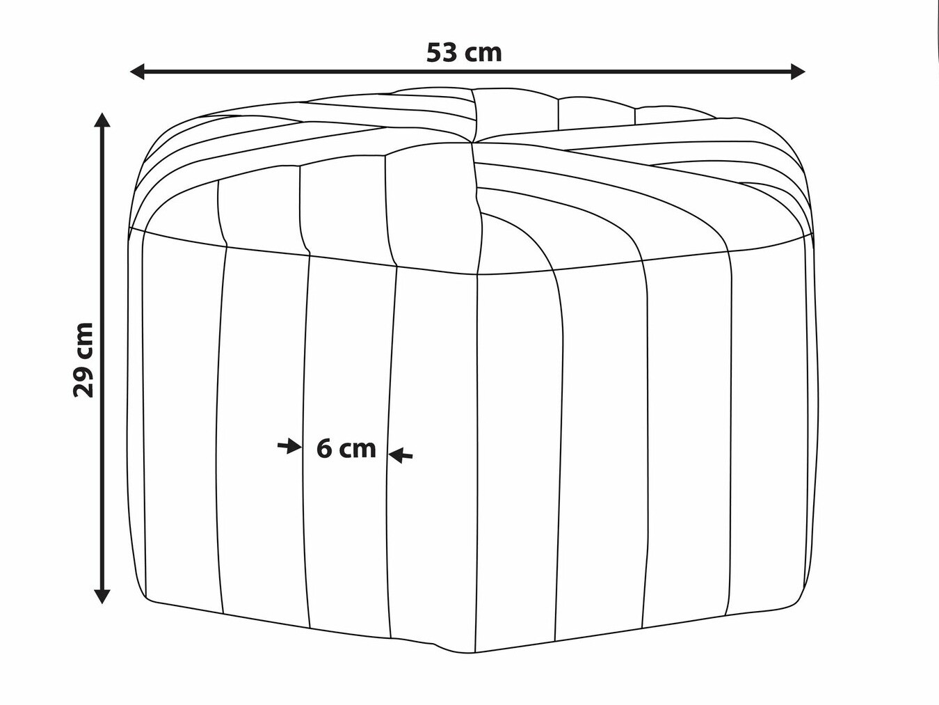 Pufs Berwyn 1628 (Dzeltens)