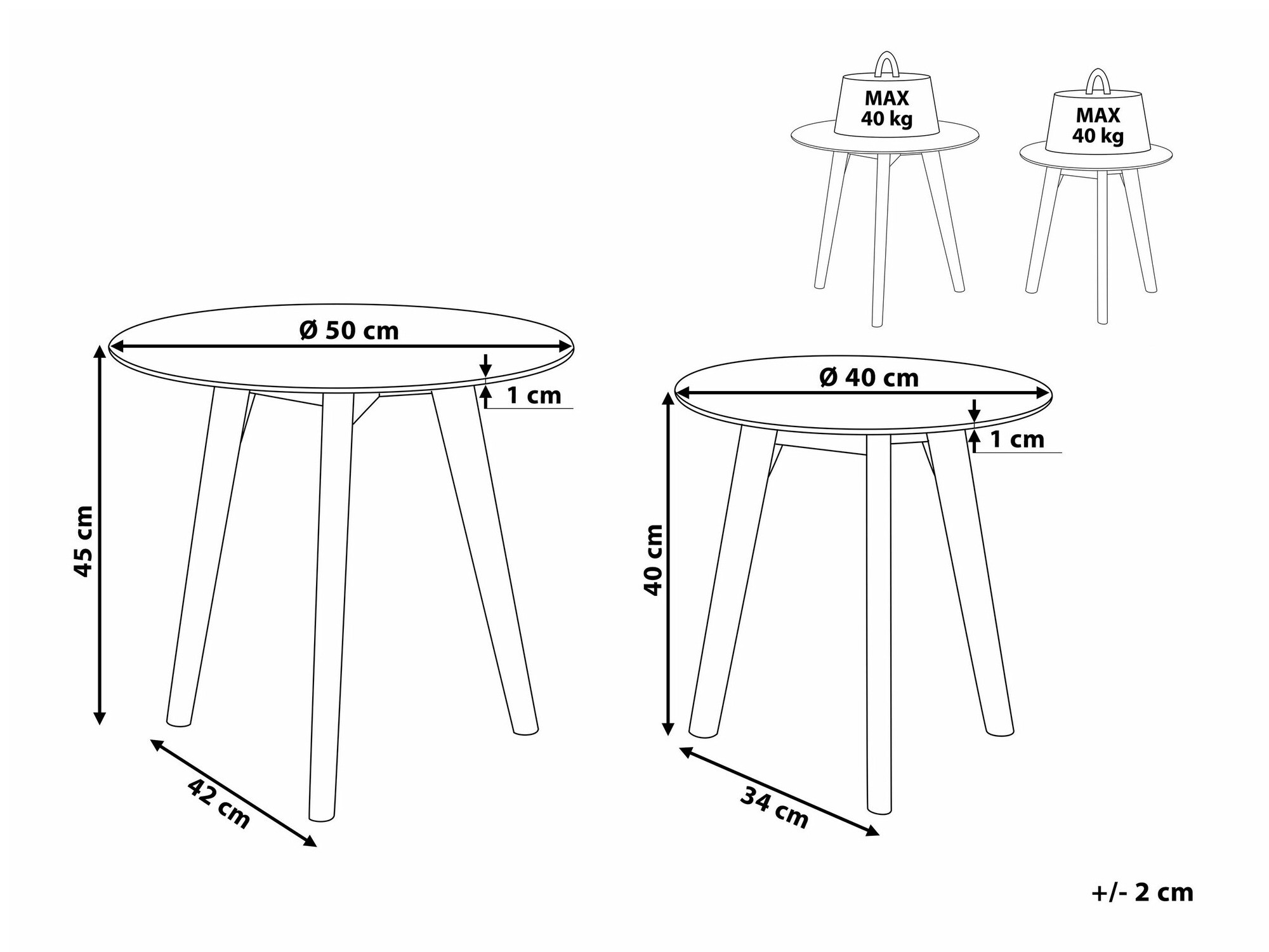 Комплект журнальных столиков Berwyn 1637
