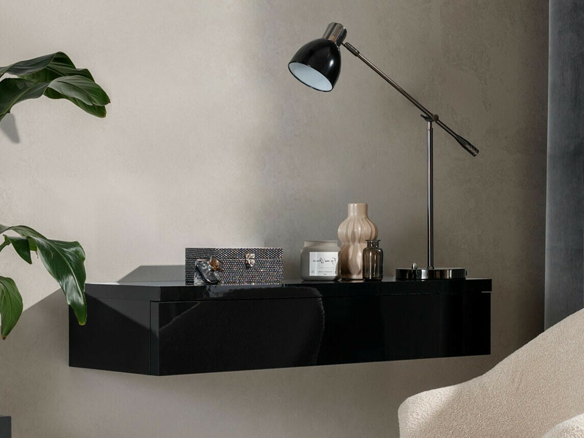 Макияжный столик Providence 186 (Чёрный + Глянцевый черный)