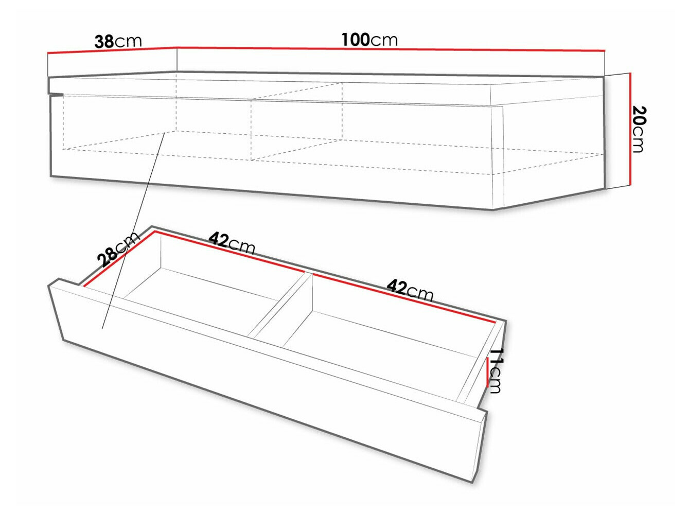 Макияжный столик Providence 186 (Чёрный + Глянцевый черный)