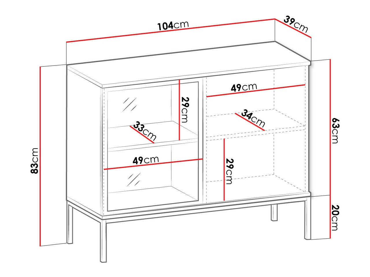 Skapis Manal (Melns + Votan ozols)
