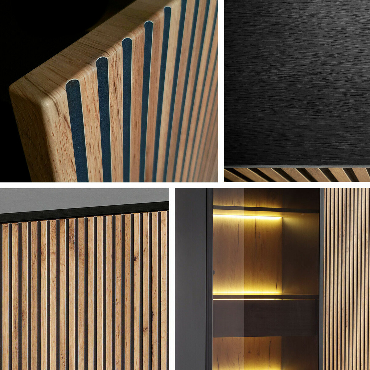 Skapis Soferi 107 (Melns + Votan ozols)