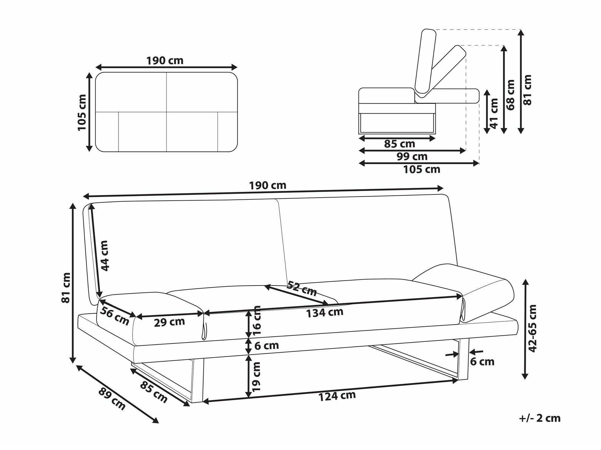 Диван-кровать Berwyn 1646 (Светло-серый)