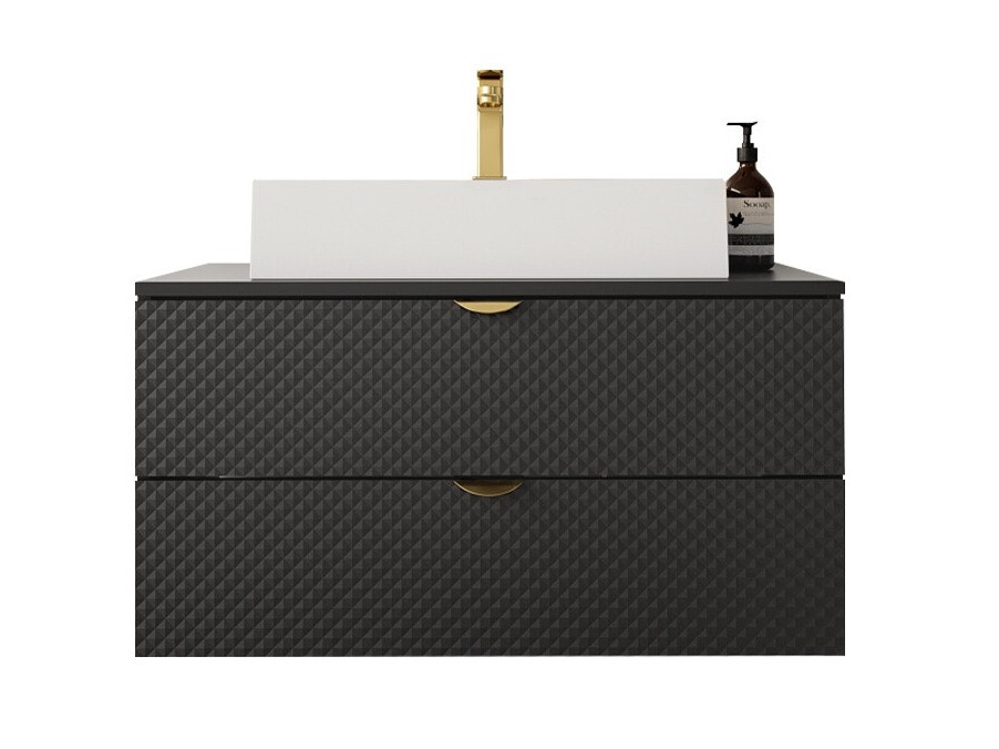 Подвесной шкаф для ванной комнаты под раковину Fenenou 101 (Чёрный)