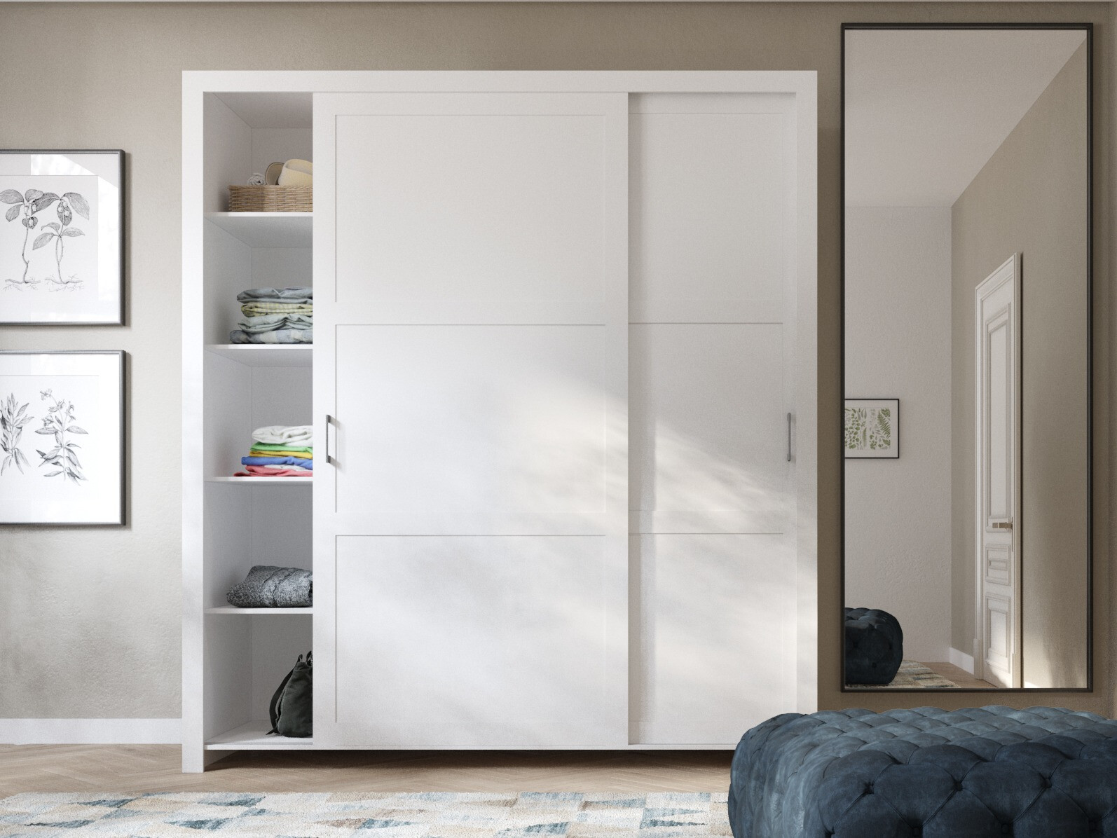 Skapis Murrieta 190 (Balts)