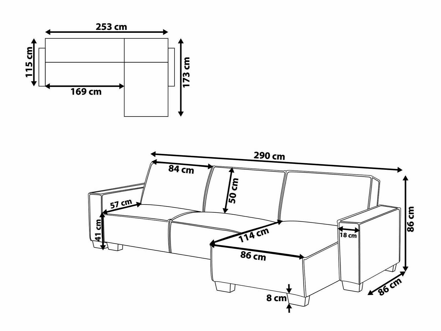 Угловой диван Berwyn 1649